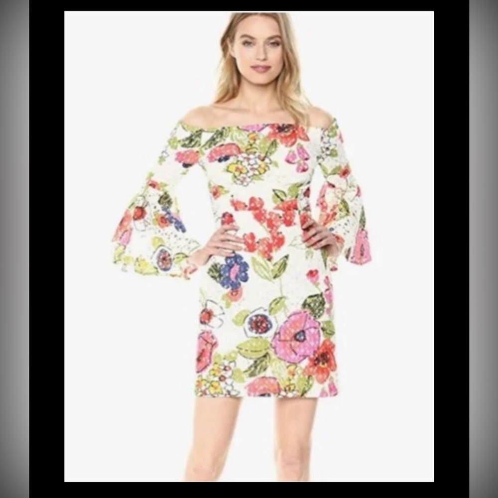 TRINA TURK MILEY FLORAL LACE DRESS